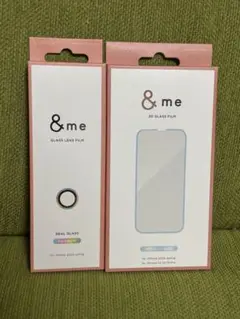 iPhone16e フレーム付ガラスフィルム、レインボー色カメラカバーセット