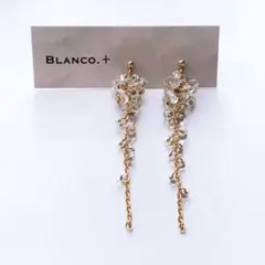 Blanco. 氷柱ピアス　クリアxゴールド