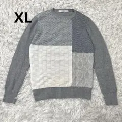 メンズ メルローズ ブロッキング ジャカード ニット プルオーバー