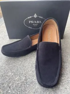 【美品】PRADA プラダ スエードローファー　メンズ