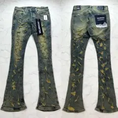 バラバサス valabasas ハードクラッシュスキニーフレアデニム 新品30