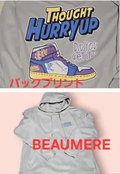 BEAUMERE プリント パーカー 　ボーメールバックプリントパーカー