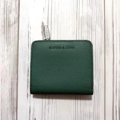 Charles &Keith グリーン 二つ折り財布 合成皮革