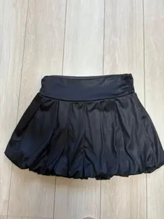 ブラック プリーツ　バルーンミニスカート M