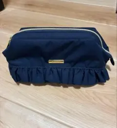 フランフラン　フリル　ワイヤーポーチ　ネイビー