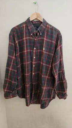 【Ralph Lauren】ボタンダウンシャツ/長袖/チェック/ビッグ/美品
