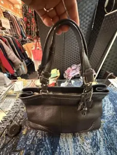 COACH コーチ レザートートバッグ ブラック