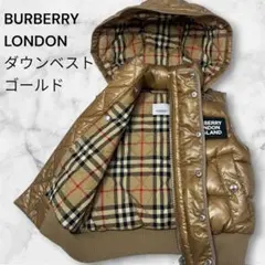 BURBERRY LONDON バーバリー ダウンベスト ゴールド ノバチェック