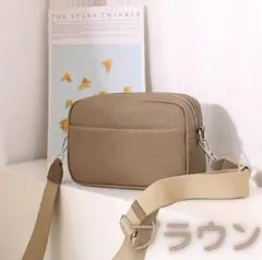 韓国 おしゃれ ショルダーバッグ レディース 多収納 ブラウン