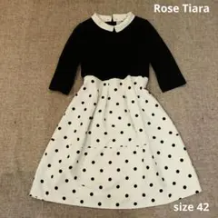 1度着用　rose tiara ローズティアラ　水玉　ドット　ワンピース　42
