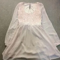 ピンク 花 バラ 薔薇 チュニックワンピース