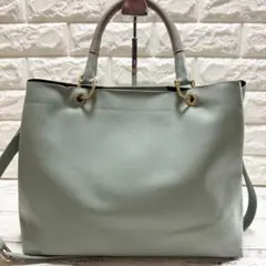 Gianni Notaro ジャンニノターロ 2WAYトート レザー ミントのサムネイル