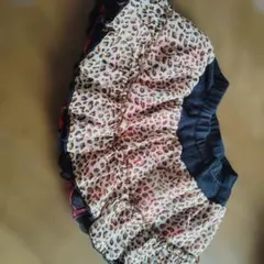 ヒョウ柄　リバーシブルフリルスカート