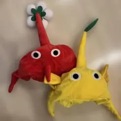ピクミン なりきり帽子 2点セット　赤黄ピクミン