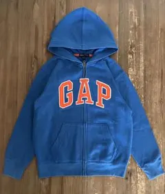 GAPギャップ　ジップパーカー　青　ロゴ　00s Y2K archive平成