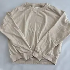レディース　トップス　トレーナー　XS 長袖　ホワイト　白　H&M 春　薄手