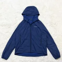モンベル ライトシェルパーカ メッシュフリース裏地 L ネイビー 防風・撥水