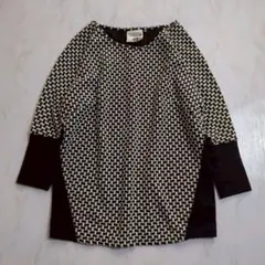 HK WORKS LONDON ニット切替トップス M モノトーン ドルマン風のサムネイル