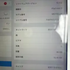 宙*様 中古 iPad mini3 動作確認済み Ｎｏ．1 SIMフリー