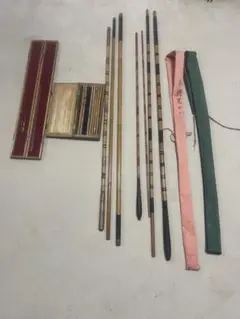 美品 在銘 峯匠 ヘラブナ竿 厚塗り 段巻 竹竿 和竿 竹工芸 4m50cm Yahoo!オークション - 紀州和竿へら竿 竹竿 龍峯 貴和美14尺2寸
