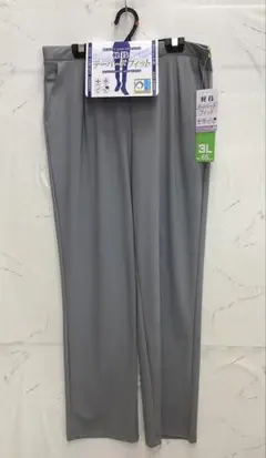 【T189】☆テーパード[3L/グレー]スーパーストレッチ素材☆軽い、涼やか