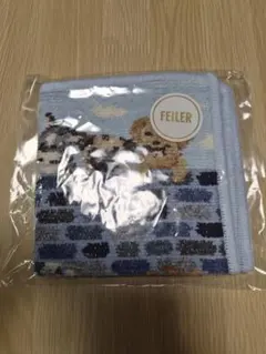 【新品】FEILER 動物柄 犬 ハンカチ 青