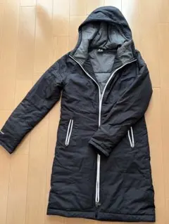 UNDER ARMOUR フード付きロングベンチコート SM ブラック