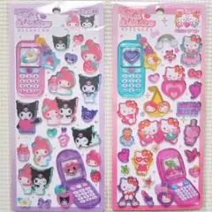 平成はっぴーフォンシール　2枚セット (サンリオ・シール帳)