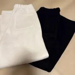 GU ジーユー ヘビーウェイトスウェットワイドストレートパンツ 2本セット