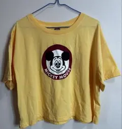 ミッキーマウス クロップドTシャツ イエロー