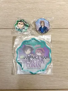 名探偵コナン くら寿司 ラバーコースター チャーム　マグネット　3点セット