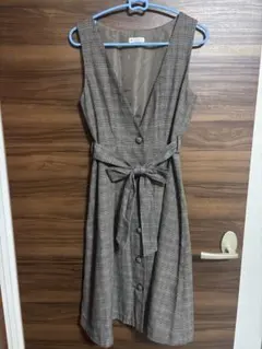 axes femme チェック柄ワンピース