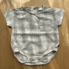 Tête à Tête チェック柄ロンパース 70 半袖