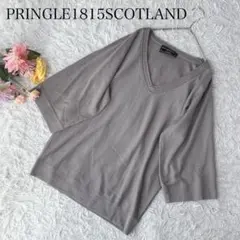プリングル1815スコットランド　7分袖ニット　ウール　カシミア混　Vネックのサムネイル