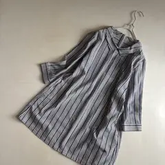 クロコダイル ストライプ チュニック ワンピース サイズM
