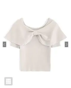 パールリボンニットトップス[dr672a]