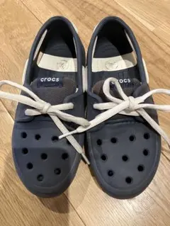 crocs ネイビー スニーカー C12★19センチ位のサムネイル