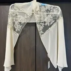 【新品未使用】上質華やかケープ　ゴールド刺繍入り　オケージョン　パーティ