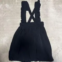 Ank Rougeフリル付きブラックミニスカート