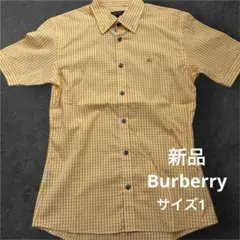 BURBERRY BLACK LABEL ギンガムチェック 半袖シャツ サイズ1