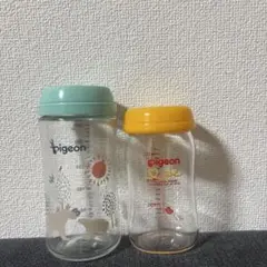 Pigeon 哺乳瓶 イエロー ミント　セット　160ml 240ml