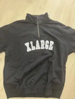 【XLARGE】ハーフジップ スウェット トレーナー ブラック