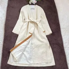 未使用級✨ガリャルダガランテ スプリングコート ロング ノーカラー リネン100