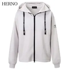 HERNO Laminar フーデッドブルゾン 切替 ジップアップ 袖ロゴ 42のサムネイル