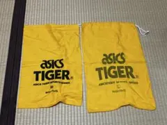 昭和　レトロ　アシックスタイガー　シューズバッグ
