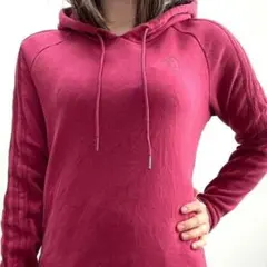 アディダス ロゴ プレーン スウェット パーカー ワインレッド 赤 古着