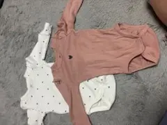 H＆Ｍベビー肌着 3M ホワイト ピンク 2点セット