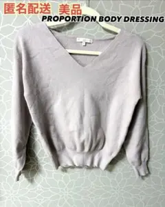 [美品/PROPORTION BODYDRESSING】ニット ピンクベージュ