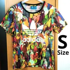 アディダスオリジナルス ファームカンパニー 鳥 総柄 Tシャツ 半袖 S