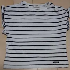 ブランシェス　袖フリル半袖Tシャツ　ボーダー110